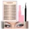 TOOCHUNAG Eyelash Clusters Lash Extension Kit Natural Cluster Eyelash Extensions Wispy Individual Lashes Clusters Kit with Clear Lash Glue and Eyelash Clusters Tweezers180pcs