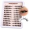 TOOCHUNAG Wispy Lash Clusters Natural Cluster Eyelash Extensions 3D Fairy Individual Lashes Clusters Eyelashes CD Curve LeftRight 715mm DIY Lash Extension at Home