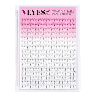 VEYES INC Premade Fans Eyelash Extensions 3D24D CD curl Natural Volume Mixed Length Eyelash Tray Professional Lash Supplies Matte Black 5D 007 C 916mm