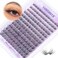 LANFLOWER Wispy Lash Clusters Natural Eyelash Clusters C Curved Individual Lashes 1016mm Cluster Eyelash Extensions Soft Lash Extension DIY at Home Cluster Lashes by Lanflower