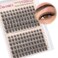 Yawamica Lash Clusters Wispy Eyelash Clusters Clear Band Cluster Eyelash Extensions 1016mm Length Individual Lashes C Curly Natural Cluster Lashes DIY Lash by Self