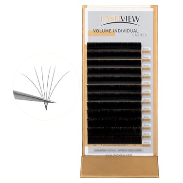 LASHVIEW 007 Thickness D Curl 815mm Mixed Tray Eyelash Extensions Individual Lash Extensions Semipermanent Pure Korean Silk lashes Soft Application for Professional Salon Use