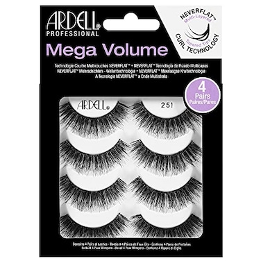 Ardell False Eyelashes Mega Volume 251 1 Pack 4 Pairs Per Pack