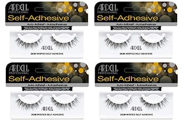 Ardell Self Adhesive False Eyelashes Demi Wispies Reusable Lightweight Natural Look Lashes No Glue Needed 4 Pack