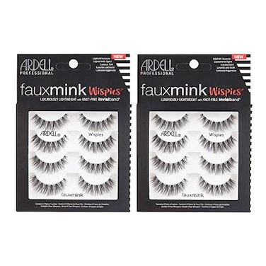 Ardell Faux Mink False Eyelashes Wispy Natural Lashes Reusable Soft Lightweight for Everyday Glam Multipack 2 Pack x 4 Pairs