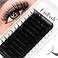 FADLASH Eyelash Extensions 020 Premium Black Matte Classic Silk Eyelash Extensions 020D 12mm