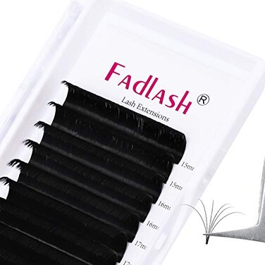 FADLASH Volume Lash Extensions D Curl 1520mm Self Fanning Lashes 003mm Easy Fan Eyelash Extensions Mixed Tray Rapid Blooming Lashes 003D 1520mm Mixed Tray