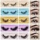 QUNETY Wholesale Lashes 3D Faux Mink Eyelash Bulk 18mm Handmade Reusable Eye Lash 5 Styles Dramatic Fluffy False Lash with Glitter Portable Packing 5 styles10 pairs
