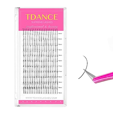 TDANCE Spikes Lash Extensions Matte Black Premade Lash Spikes Eyelash ExtensionsSpikes007C1419 mm