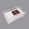 LIXIMMAZN Two Layers Eyelash Grafting Pallet with Cover Dustproof Acrylic Lash Tile holder Eyelash Extensions Storage Gasket Pads 2 Tiers for Beginners Beauty Artist Salon White