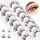GVEFETIEE 7 Pairs Mink DIY Individual Fluffy Wispy Lashes Brown Natural Look False Eyelashes Extensions