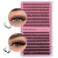 TOOCHUNAG Lash Clusters 30D40D Individual Lashes 320pcs Natural Cluster Eyelash Extensions 816MIX DIY Lash Extension D Curly Wispy False Eyelashes Clusters by