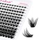 FADLASH Lash Clusters DIY Eyelash Extensions 144 Clusters Lashes D Curl 007 Natural Individual Lash Extensions Mixed Tray False Eyelashes Soft Strong Thin Band DIY at Home F31007D 816mm