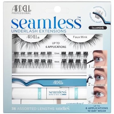 Ardell Seamless Eyelash Extension Kit Faux Mink Customizable DIY Lash Clusters Includes Bond Seal and Applicator for LongLasting Natural Lashes 1 Pack