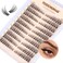 TOOCHUNAG Natural Lash Clusters Wispy Eyelash Clusters C Curl LeftRight Cluster Eyelashes Extensions 180pcs Cluster Lashes DIY Individual Lash Extension Thin Band Cat Eye Lashes by