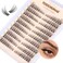 TOOCHUNAG Natural Lash Clusters Wispy Eyelash Clusters C Curl LeftRight Cluster Eyelashes Extensions 180pcs Cluster Lashes DIY Individual Lash Extension Thin Band Cat Eye Lashes by