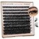Focipeysa Fluffy Thick Lash Clusters DIY Eyelash Extension 1018MIX D Curl Lash Clusters 100D Wispy Individual Eyelash Extensions Clusters Lashes DIY Fluffy Lash for Beginners by