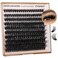 Focipeysa Fluffy Thick Lash Clusters DIY Eyelash Extension 1018MIX D Curl Lash Clusters 100D Wispy Individual Eyelash Extensions Clusters Lashes DIY Fluffy Lash for Beginners by
