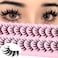 AUGENLI 10 Pairs Manga Lashes Natural Look Wispy Clusters 16mm Spiky Style Japanese Anime Cosplay Cat Eye Lashes Extension Makeup Faux Mink False Eyelashes A0