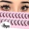 AUGENLI 10 Pairs Manga Lashes Natural Look Wispy Clusters 16mm Spiky Style Japanese Anime Cosplay Cat Eye Lashes Extension Makeup Faux Mink False Eyelashes A0