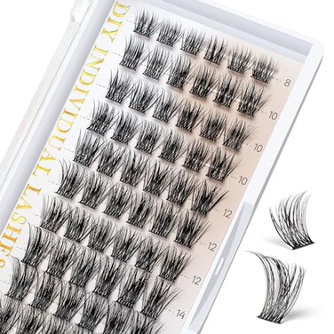 BEFER BEAUTY Lash Clusters 72 Pcs D Curl Eyelash Clusters Super Fluffy Lightweight Individual Lashes 816Mm Cluster Extensions Soft Comfortable Wispy Natural Diy At HomeSerenityFd27