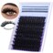 Geeneiya 200D Lash Clusters with Bottom Lashes 1020mm Wispy Lash Extension Thick Cluster Eyelash Extensions D Volume Individual Lashes DIY False Eyelashes