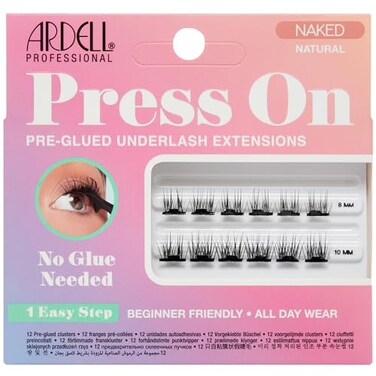 Ardell Naked Press On Lashes Underlash Extensions PreGlued Natural Cluster Lashes No Glue Needed Self Adhesive Eyelashes for All Day Wear 12 Lash Clusters
