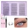 ALICE Wispy Lash Clusters Kit Natural Lash Extension Kit Cluster Eyelash Extension Kit 162pcs CCurly 1014mm Eyelash Clusters with Lash Glue Bond and Seal Tweezers