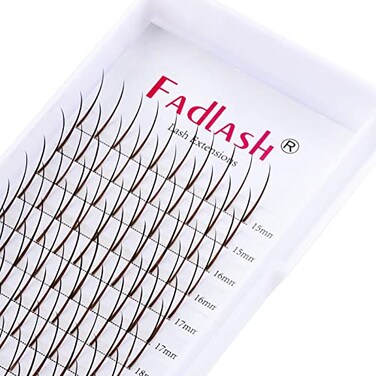 FADLASH Spike Lashes D Curly Color Lashes Extension Mixed Length Color Premade Spikes Eyelash Extensions Single Super Thick Eyelash Spikes Individual Lashes Fairy Eyelashes Brown007D 1520mm