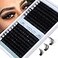 CORUSCATE Lash Clusters 120D150D Eyelash Clusters Long Individual Lashes 1418mm Thick Cluster Eyelash Extensions 256pcs Volume Strip Eyelashes Mink DIY Cat Eye Lashes Extension