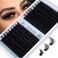 CORUSCATE Lash Clusters 120D150D Eyelash Clusters Long Individual Lashes 1418mm Thick Cluster Eyelash Extensions 256pcs Volume Strip Eyelashes Mink DIY Cat Eye Lashes Extension