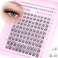 wtvane Natural Lash Clusters Wispy Eyelash Clusters DIY Lash Extension with 56mm Bottom Lashes 816mm Venus Individual Lashes Invisible Band Lash Cluster Eyelash Extensions for Natural Look by Wtvane