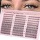 Goddvenus Lash Clusters Wispy 914mm Eyelash Clusters Natural DIY Cluster Eyelash Extensions Lash Individual 300pcs Short C Curve