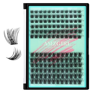 AMZGIRL LASH Lash Clusters 144Pcs Eyelash Extension Midnight Lashes Extensions Natural Cluster Lashes for Individual Eyelashes Extension by AMZGlRLDMix816mm