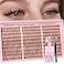Goddvenus Brown Lash Clusters Kit Natural 300Pcs Wispy Lashes Cluster Eyelash Cluster Extensions Kit C Curve Individual Lashes Extensions Kit For DIY Waterproof Long Lasting Light Brown1016mm