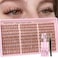 Goddvenus Brown Lash Clusters Kit Natural 300Pcs Wispy Lashes Cluster Eyelash Cluster Extensions Kit C Curve Individual Lashes Extensions Kit For DIY Waterproof Long Lasting Light Brown1016mm