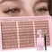 Goddvenus Brown Lash Clusters Kit Natural 300Pcs Wispy Lashes Cluster Eyelash Cluster Extensions Kit C Curve Individual Lashes Extensions Kit For DIY Waterproof Long Lasting Light Brown1016mm