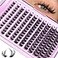ALICE Lash Clusters Eyelash Clusters Wispy Cluster Eyelash Extensions Russian Volume Individual Lashes Natural Thin Band Lash Extensions DIY at Home 144pcs1018mmD Curly