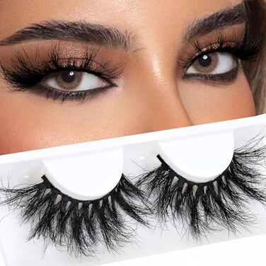 Veleasha High Volume Mink Lashes Crueltyfree 25mm Long 3D Eyelashes Dramatic Look for Makeup 45AFalse Eyelashes