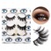 DYSILK Wispy Mink Lashes 3 Pairs Fluffy Cat Eye False Eyelashes Faux Mink Strip Lashes Natural Lightweight Fake Eyelashes That Look Like Extensions Reusable Wispy Lashes 00308 inch