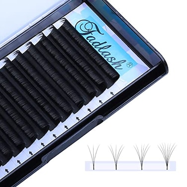 FADLASH Easy Fan Volume Lashes D Curl Volume Lash Extensions 007mm Auto Blooming 2D10D Self Fanning Eyelash Extensions 818mm Length by 007D 14mm