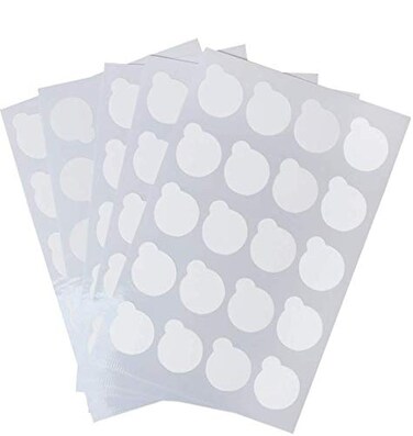 LASSUM 100 Pieces Disposable Eyelash Glue Holder Pallet Waterproof Sticker 25cm Eyelash Extension Glue Pad