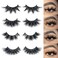 mikiwi Mikiwi 3D Mink Lashes 4 Styles Mink Eyelashes Dramatic Eyelashes Strip Lashes 5D Mink Lashes Pack4