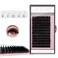 Qeelasee 007 Thickness CC Curl 815mm Volume Mink Eyelash Extensions Silk Individual Lash Extensions Semipermanent Pure Korean Silk lashes Soft Application for Professional Salon Use