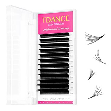 TDANCE Easy Fan Lash Extension Rapid Blooming Volume Eyelash Extensions C CC D DD J B L Curl 003012mm Thickness Easy Fan Volume Lashes Self Fanning Eyelashes Extension 005D815 mm