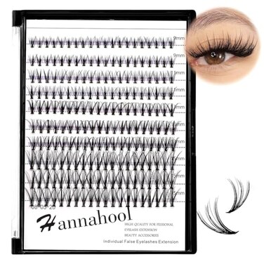 Hannahool 200Pcs 20Roots Individual False Lashes Mixed 8101214mm9111315mm10121416mm1618mm1820mm 007 Thickness Natural Cluster Lashes Makeup Volume Eye Lashes Extensions 9111315mm