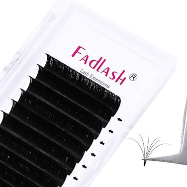 FADLASH Easy Fanning Volume Lashes 825mm Available Volume Eyelash Extensions Self Fanning Lashes C D DD Curl Lash Extension Supplies 007C 11mm