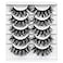 ALICROWN HAIR ALICROWN Mink Lashes Faux Wispy Natural Volume Lashes Pack 5D Thick Volume Crossed False Eyelashes Full Handmade 5 Pairs Lashes