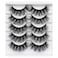 ALICROWN HAIR ALICROWN Mink Lashes Faux Wispy Natural Volume Lashes Pack 5D Thick Volume Crossed False Eyelashes Full Handmade 5 Pairs Lashes