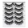 ALICROWN HAIR ALICROWN Mink Lashes Faux Wispy Natural Volume Lashes Pack 5D Thick Volume Crossed False Eyelashes Full Handmade 5 Pairs Lashes